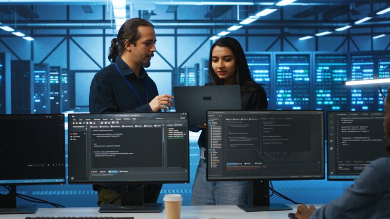 Programmer and Supervisor in Server Room